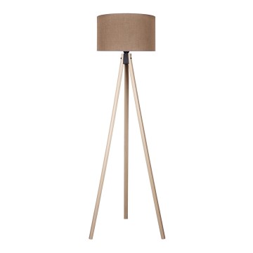 Duolla - Lattialamppu 1xE27/60W/230V halkaisija 44 cm ruskea/beige