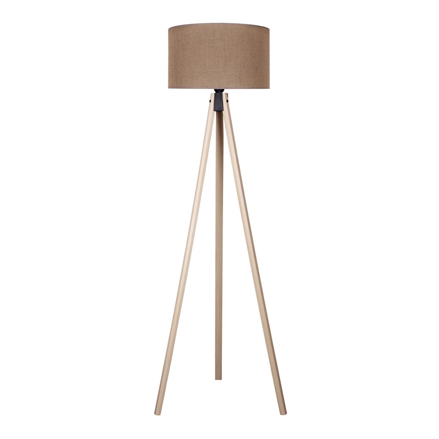 Duolla - Lattialamppu 1xE27/60W/230V halkaisija 44 cm ruskea/beige