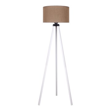 Duolla - Lattialamppu 1xE27/60W/230V halkaisija 44 cm ruskea/valkoinen