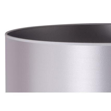 Duolla - Lattialamppu CANNES 1xE27/15W/230V halkaisija 45 cm hopea/valkoinen