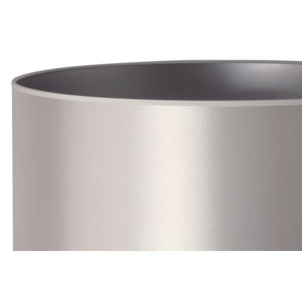 Duolla - Lattialamppu CANNES 1xE27/15W/230V halkaisija 45 cm hopea/valkoinen