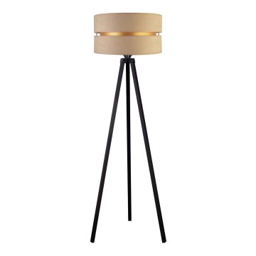 Duolla - Lattialamppu DUO 1xE27/60W/230V halkaisija 44 cm beige/wenge