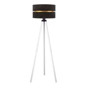 Duolla - Lattialamppu DUO 1xE27/60W/230V halkaisija 44 cm musta/valkoinen