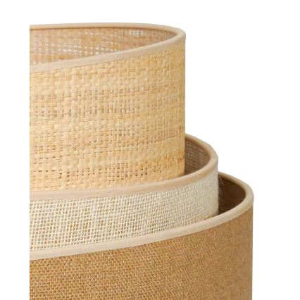 Duolla - Lattialamppu YUTE TRIO 1xE27/15W/230V halkaisija 45 cm ruskea/harmaa/beige