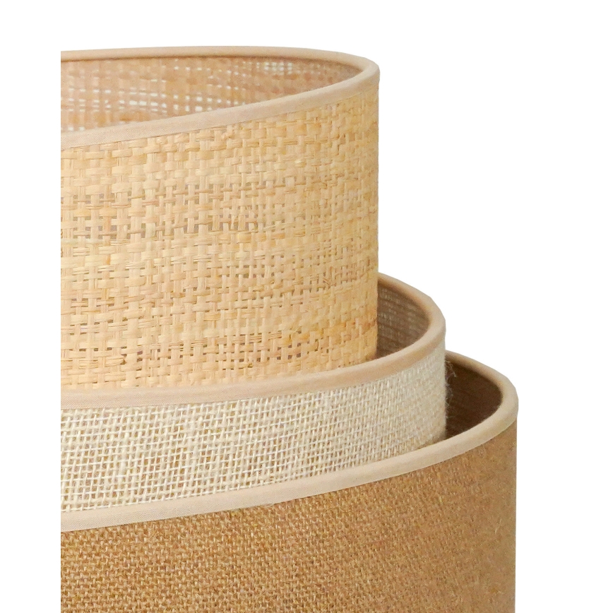 Duolla - Lattialamppu YUTE TRIO 1xE27/15W/230V halkaisija 45 cm ruskea/harmaa/beige