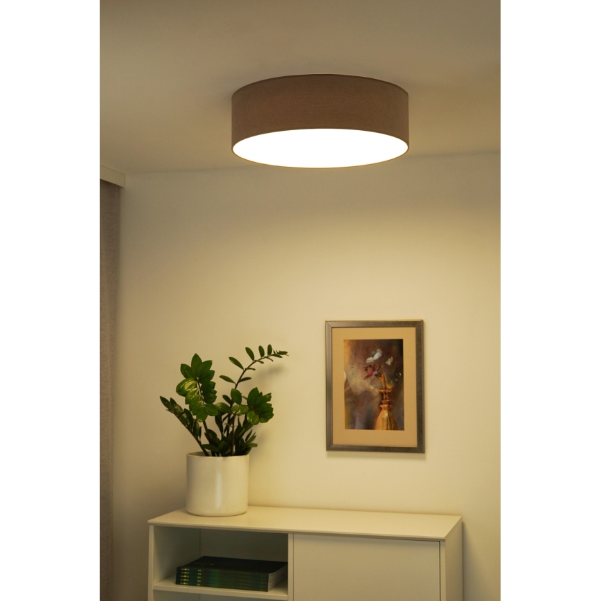 Duolla - LED-kattovalaisin CORTINA LED/26W/230V halkaisija 45 cm 4000K ruskea