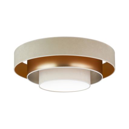 Duolla - LED-kattovalaisin LUNETA LED/26W/230V halkaisija 60 cm 4000K beige/kulta/kerma