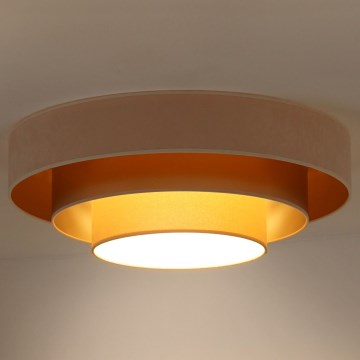 Duolla - LED-kattovalaisin LUNETA LED/26W/230V halkaisija 60 cm 4000K kerma/kulta/beige