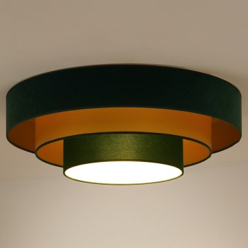 Duolla - LED-kattovalaisin LUNETA LED/26W/230V halkaisija 60 cm 4000K vihreä/kulta