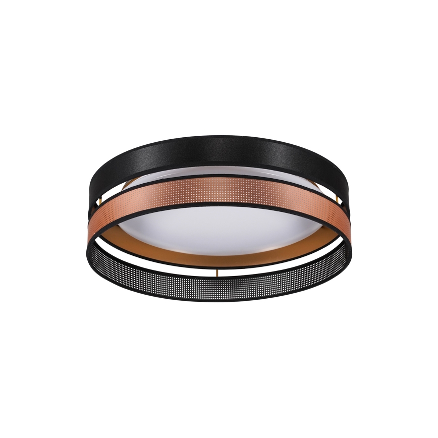 Duolla - LED-kattovalaisin ROLLER DUO SHINY LED/24W/230V halkaisija 45 cm musta/kupari