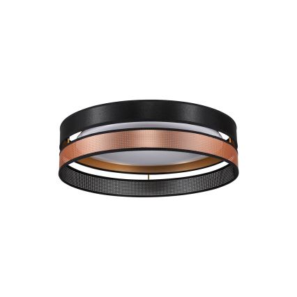 Duolla - LED-kattovalaisin ROLLER DUO SHINY LED/24W/230V halkaisija 45 cm musta/kupari