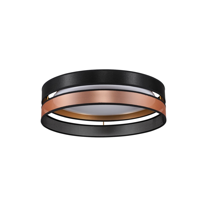 Duolla - LED-kattovalaisin ROLLER DUO SHINY LED/24W/230V halkaisija 45 cm musta/kupari