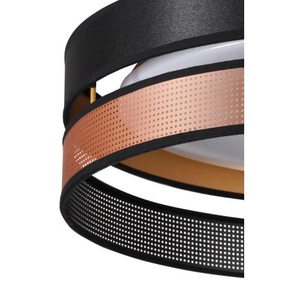 Duolla - LED-kattovalaisin ROLLER DUO SHINY LED/24W/230V halkaisija 45 cm musta/kupari