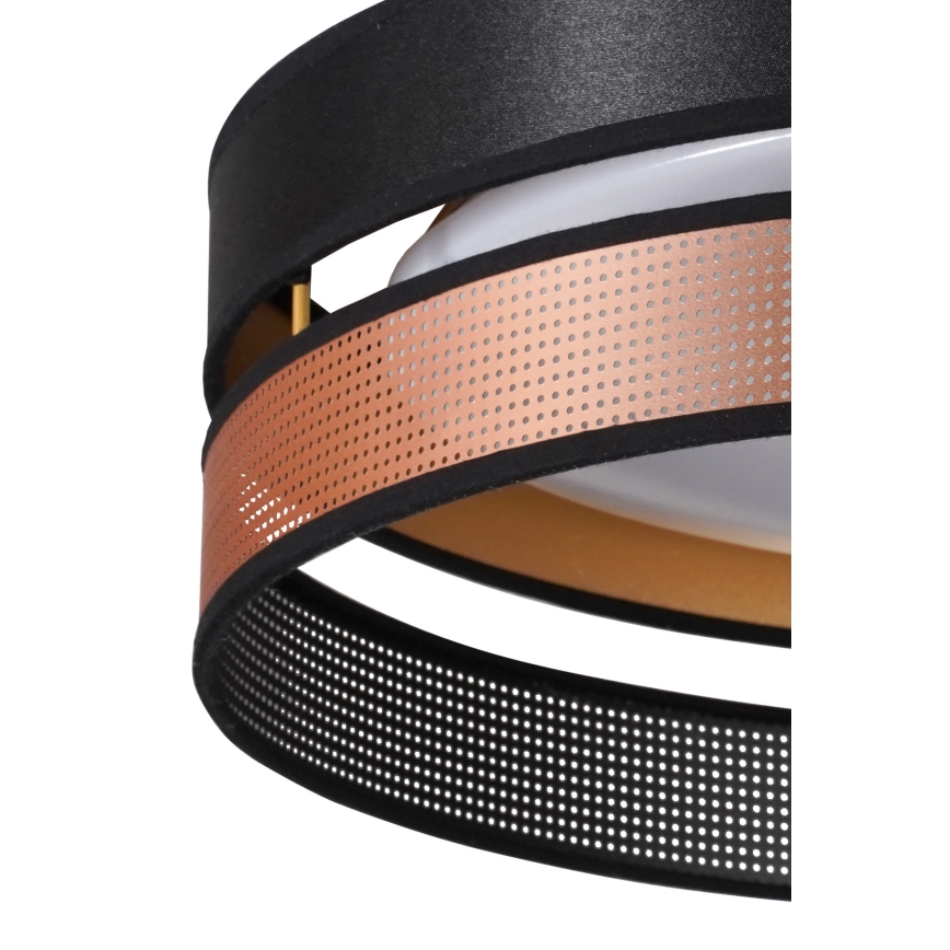 Duolla - LED-kattovalaisin ROLLER DUO SHINY LED/24W/230V halkaisija 45 cm musta/kupari