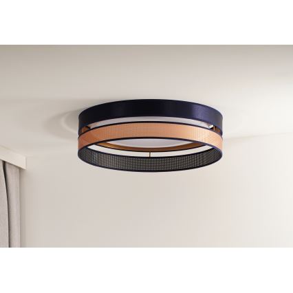 Duolla - LED-kattovalaisin ROLLER DUO SHINY LED/24W/230V halkaisija 45 cm sininen/kupari