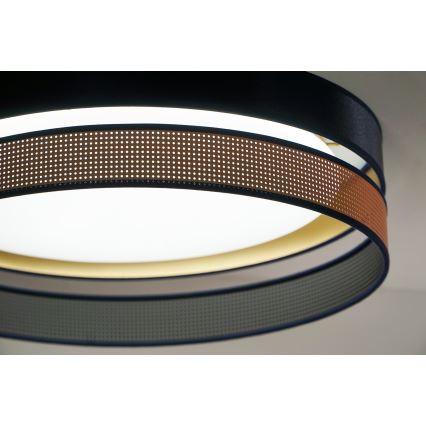 Duolla - LED-kattovalaisin ROLLER DUO SHINY LED/24W/230V halkaisija 45 cm sininen/kupari