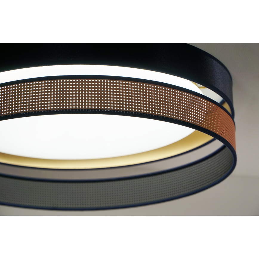 Duolla - LED-kattovalaisin ROLLER DUO SHINY LED/24W/230V halkaisija 45 cm sininen/kupari