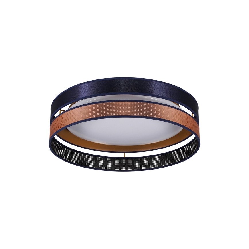 Duolla - LED-kattovalaisin ROLLER DUO SHINY LED/24W/230V halkaisija 45 cm sininen/kupari