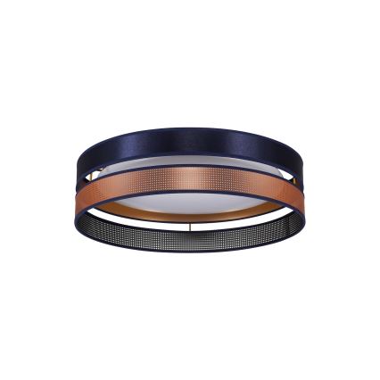 Duolla - LED-kattovalaisin ROLLER DUO SHINY LED/24W/230V halkaisija 45 cm sininen/kupari