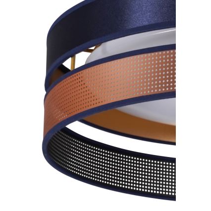 Duolla - LED-kattovalaisin ROLLER DUO SHINY LED/24W/230V halkaisija 45 cm sininen/kupari