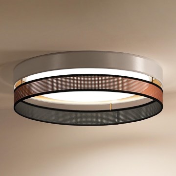 Duolla - LED-kattovalaisin ROLLER DUO SHINY LED/24W/230V halkaisija 45 cm valkoinen/kupari