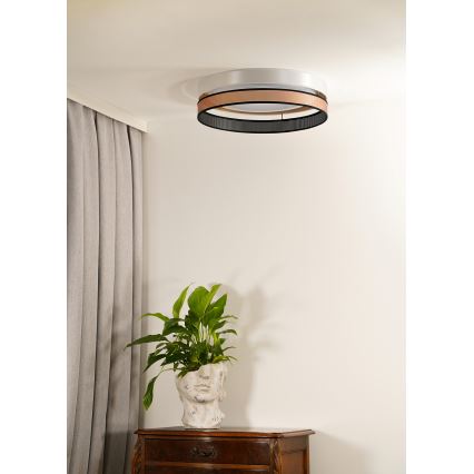 Duolla - LED-kattovalaisin ROLLER DUO SHINY LED/24W/230V halkaisija 45 cm valkoinen/kupari