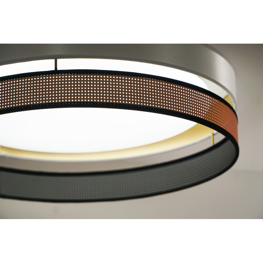 Duolla - LED-kattovalaisin ROLLER DUO SHINY LED/24W/230V halkaisija 45 cm valkoinen/kupari