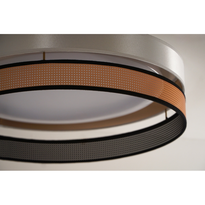 Duolla - LED-kattovalaisin ROLLER DUO SHINY LED/24W/230V halkaisija 45 cm valkoinen/kupari