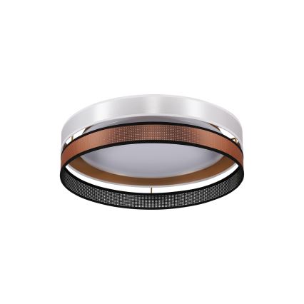 Duolla - LED-kattovalaisin ROLLER DUO SHINY LED/24W/230V halkaisija 45 cm valkoinen/kupari