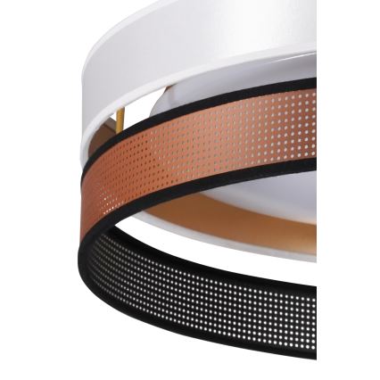 Duolla - LED-kattovalaisin ROLLER DUO SHINY LED/24W/230V halkaisija 45 cm valkoinen/kupari