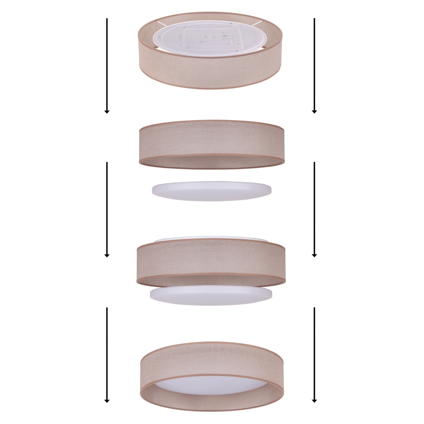 Duolla - LED-kattovalaisin ROLLER LED/24W/230V halkaisija 45 cm antrasiitti