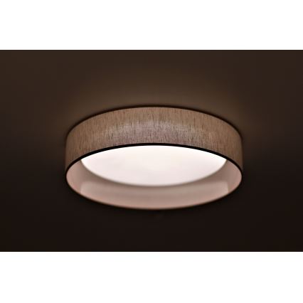 Duolla - LED-kattovalaisin ROLLER LED/24W/230V halkaisija 45 cm beige