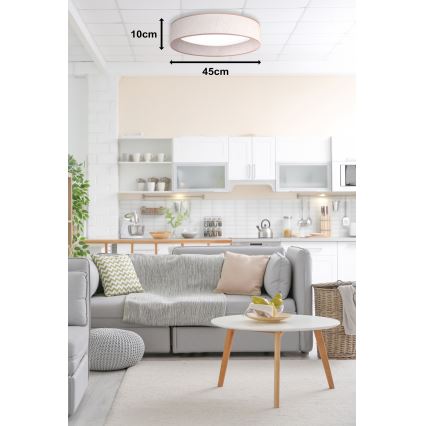 Duolla - LED-kattovalaisin ROLLER LED/24W/230V halkaisija 45 cm beige