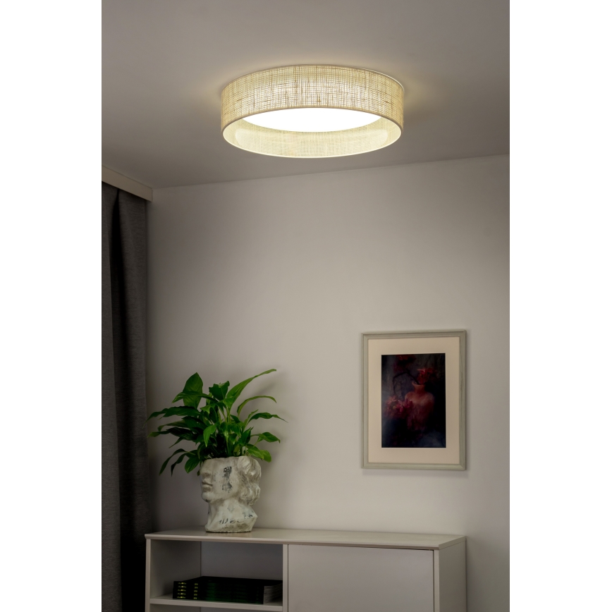 Duolla - LED-kattovalaisin ROLLER LED/24W/230V halkaisija 45 cm beige
