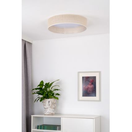 Duolla - LED-kattovalaisin ROLLER LED/24W/230V halkaisija 45 cm beige