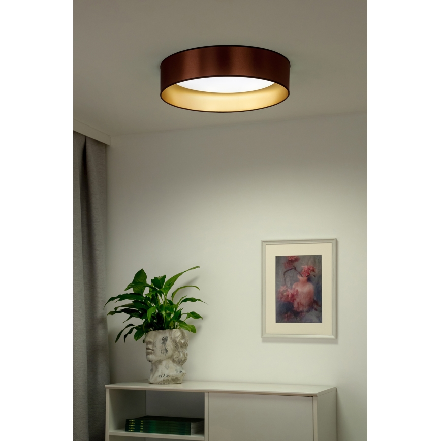 Duolla - LED-kattovalaisin ROLLER LED/24W/230V halkaisija 45 cm kupari/kulta
