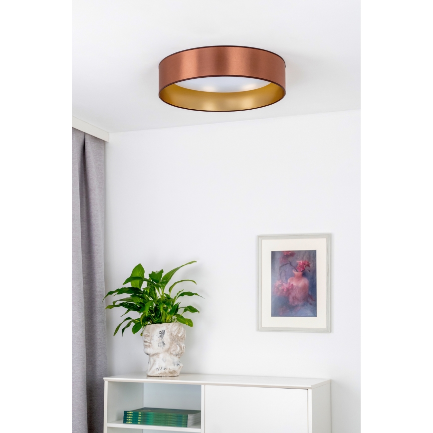 Duolla - LED-kattovalaisin ROLLER LED/24W/230V halkaisija 45 cm kupari/kulta