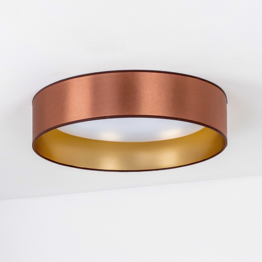 Duolla - LED-kattovalaisin ROLLER LED/24W/230V halkaisija 45 cm kupari/kulta