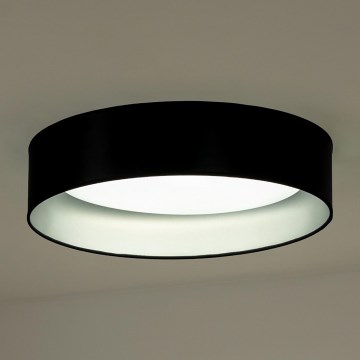 Duolla - LED-kattovalaisin ROLLER LED/24W/230V halkaisija 45 cm musta/hopea