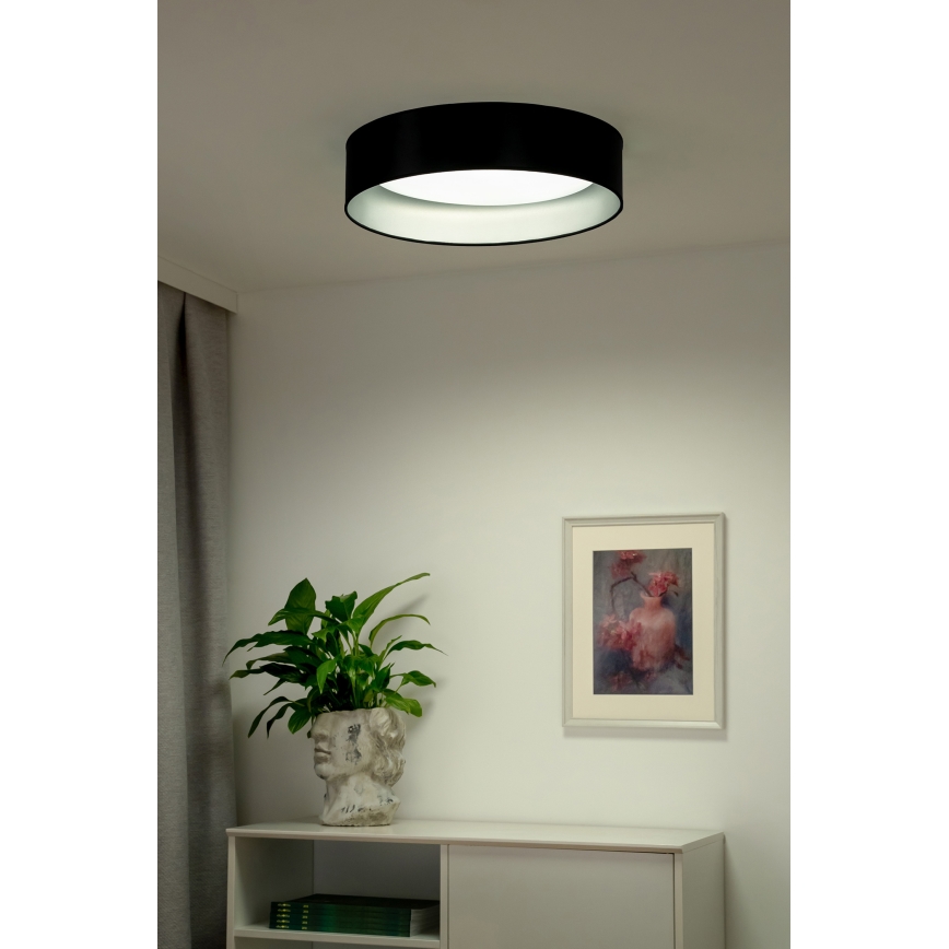 Duolla - LED-kattovalaisin ROLLER LED/24W/230V halkaisija 45 cm musta/hopea
