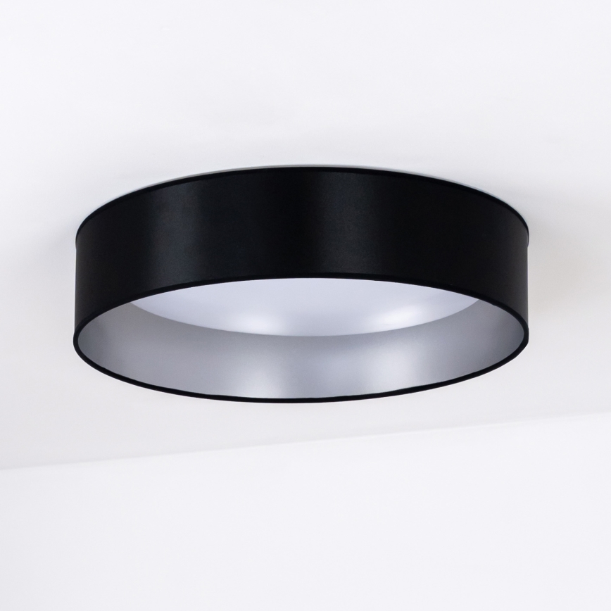 Duolla - LED-kattovalaisin ROLLER LED/24W/230V halkaisija 45 cm musta/hopea