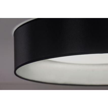 Duolla - LED-kattovalaisin ROLLER LED/24W/230V halkaisija 45 cm musta/hopea