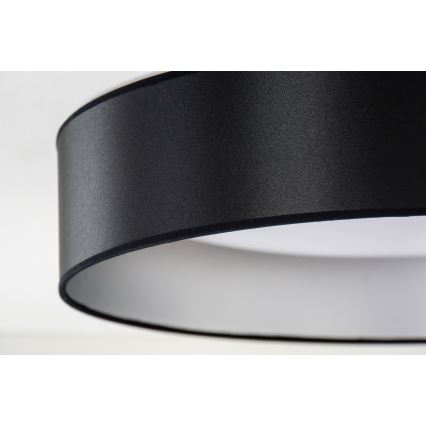 Duolla - LED-kattovalaisin ROLLER LED/24W/230V halkaisija 45 cm musta/hopea