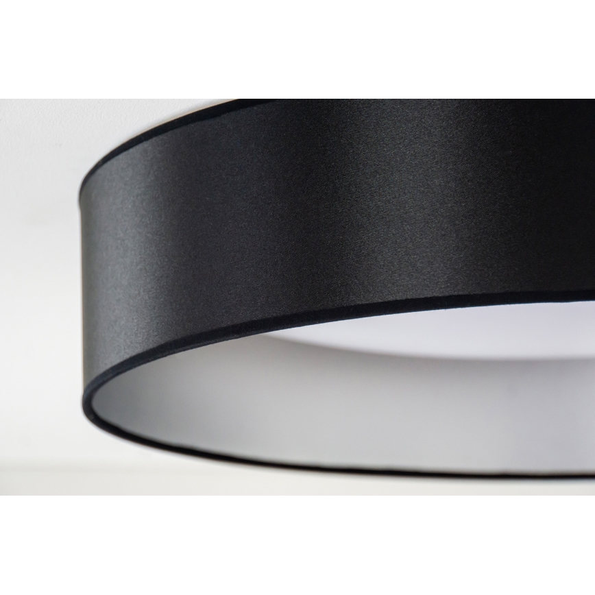 Duolla - LED-kattovalaisin ROLLER LED/24W/230V halkaisija 45 cm musta/hopea