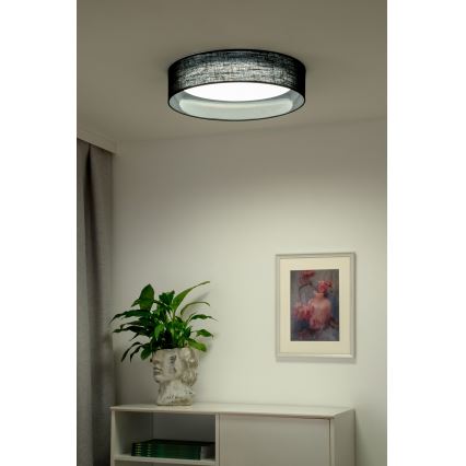 Duolla - LED-kattovalaisin ROLLER LED/24W/230V halkaisija 45 cm musta