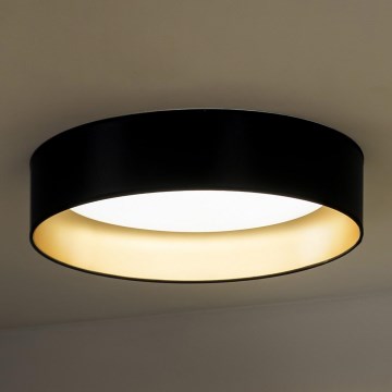 Duolla - LED-kattovalaisin ROLLER LED/24W/230V halkaisija 45 cm musta/kulta