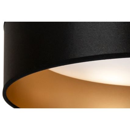 Duolla - LED-kattovalaisin ROLLER LED/24W/230V halkaisija 45 cm musta/kulta