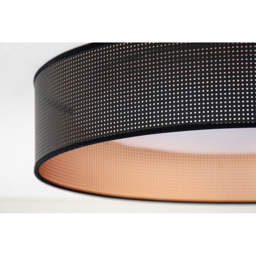 Duolla - LED-kattovalaisin ROLLER LED/24W/230V halkaisija 45 cm musta/kupari