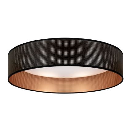 Duolla - LED-kattovalaisin ROLLER LED/24W/230V halkaisija 45 cm musta/kupari