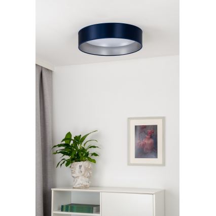 Duolla - LED-kattovalaisin ROLLER LED/24W/230V halkaisija 45 cm sininen/hopea